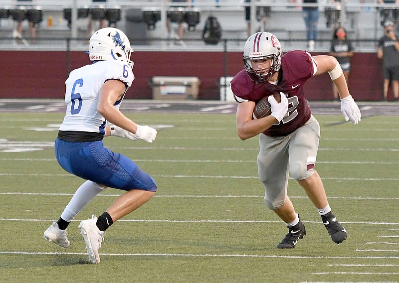 Bud Sullins/Special to Westside Football Preview
Brendan Lashley runs after the catch against Rogers last season.