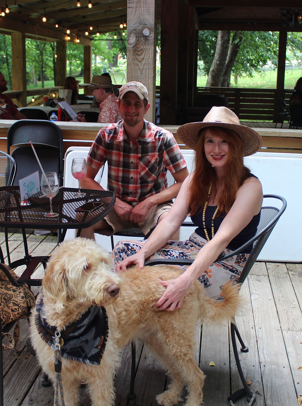Patrick and Rachel Moss, with Clark, attend Dog Days of Summer.