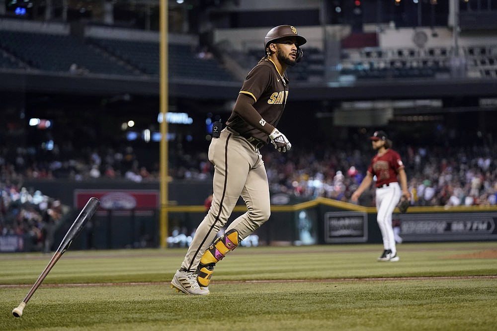 Tatis returns to Padres in OF, hits two home runs