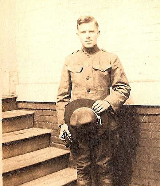 Photo submitted Frederick W. Lucas in his World War I uniform, 1918.