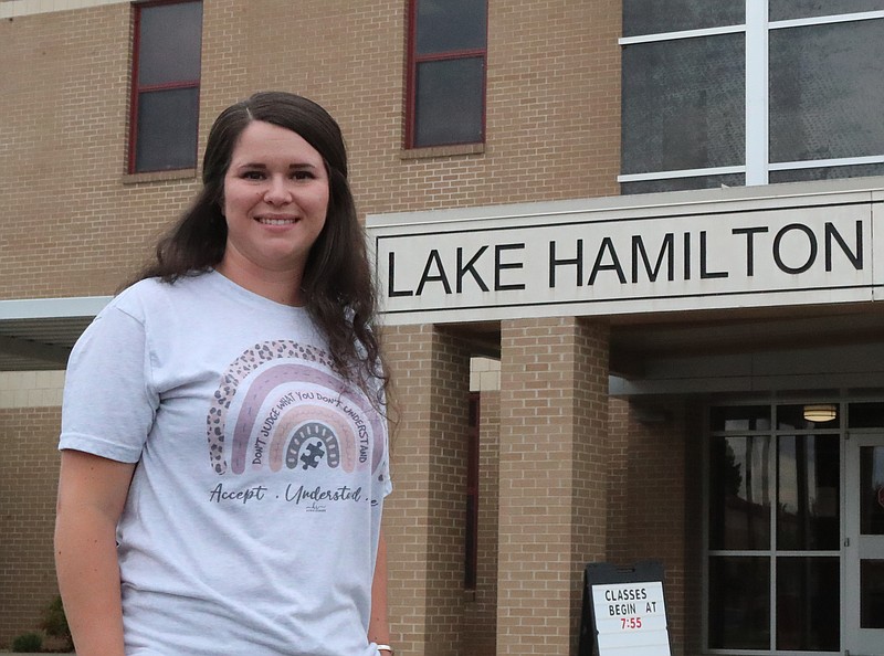 Lake Hamilton Intermediate School teacher Brittany Bailey recently named a 2021 recipient of the Parsons-Burnett Scholarship Grant. - Photo by Richard Rasmussen of The Sentinel-Record