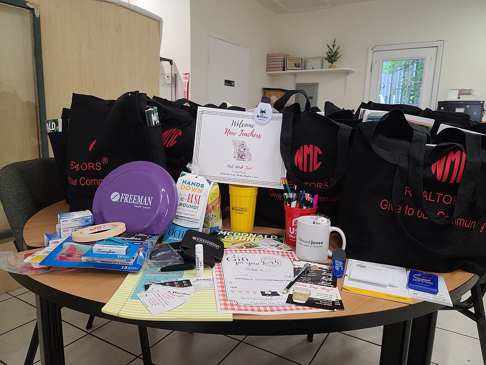 Chamber, Businesses Give Teacher Swag Bags