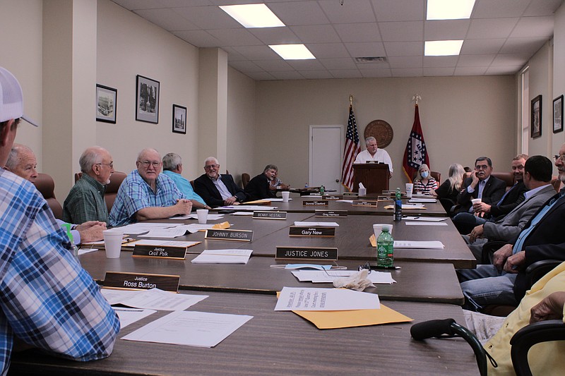 The Union County Quorum Court is seen meeting on June 21 in this News-Times file photo. The body will meet again today at 10 a.m. at the county courthouse.