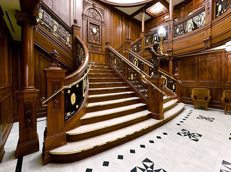 The replica of the Titanic’s grand staircase is fully the size of the original and was built at a cost of more than $1 million. The collection of artifacts housed at the museum is valued at over $4.5 million.

(Courtesy Photo)