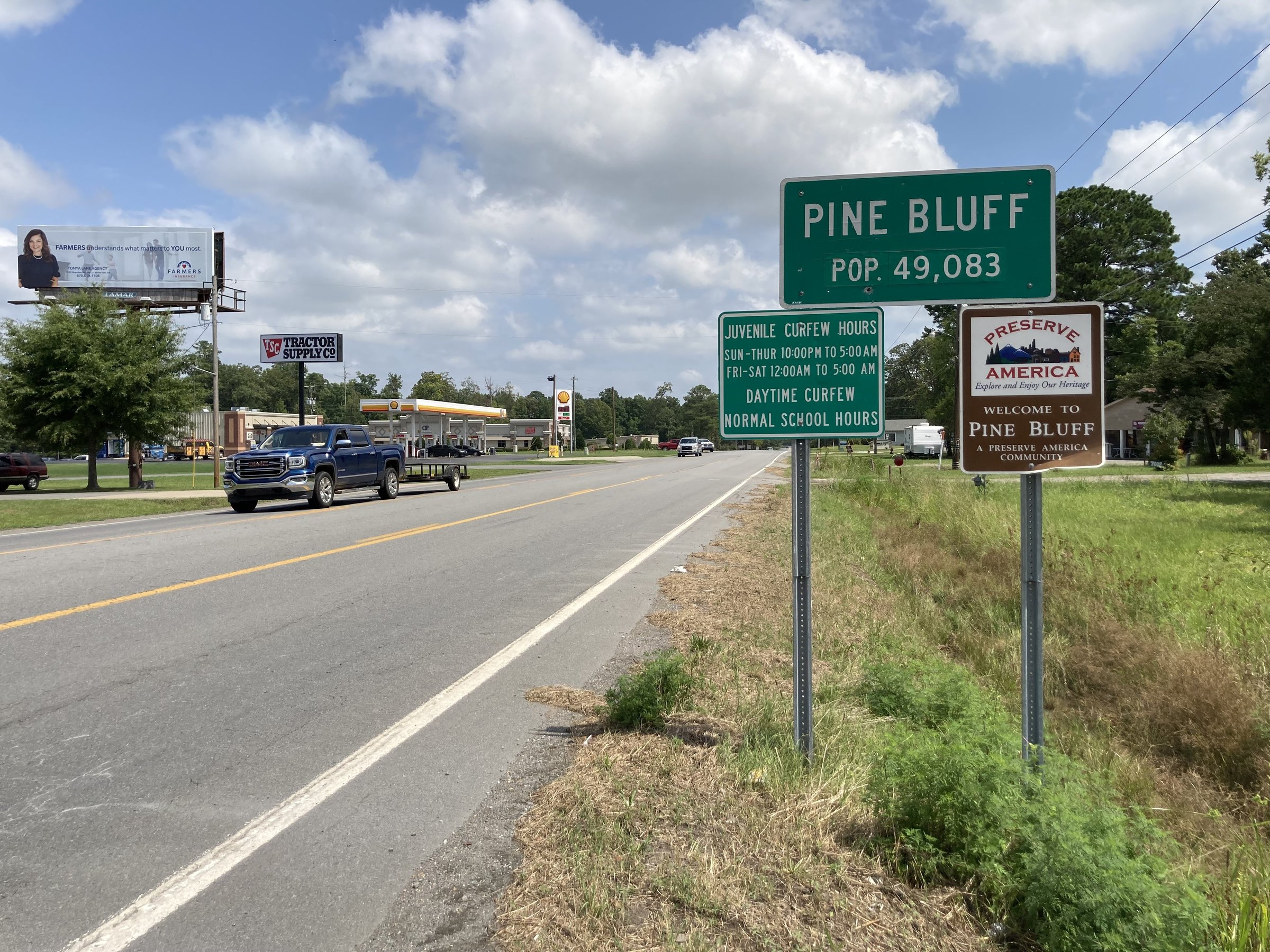 Pine Bluff data again shows sharp population loss