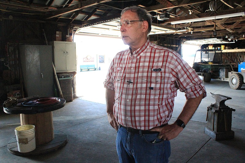 U.S. Sen. John Boozman, R-AR, speaks to media on Monday, Aug. 30, 2021, at Pendergrass Cattle Co. in the Charleston area.