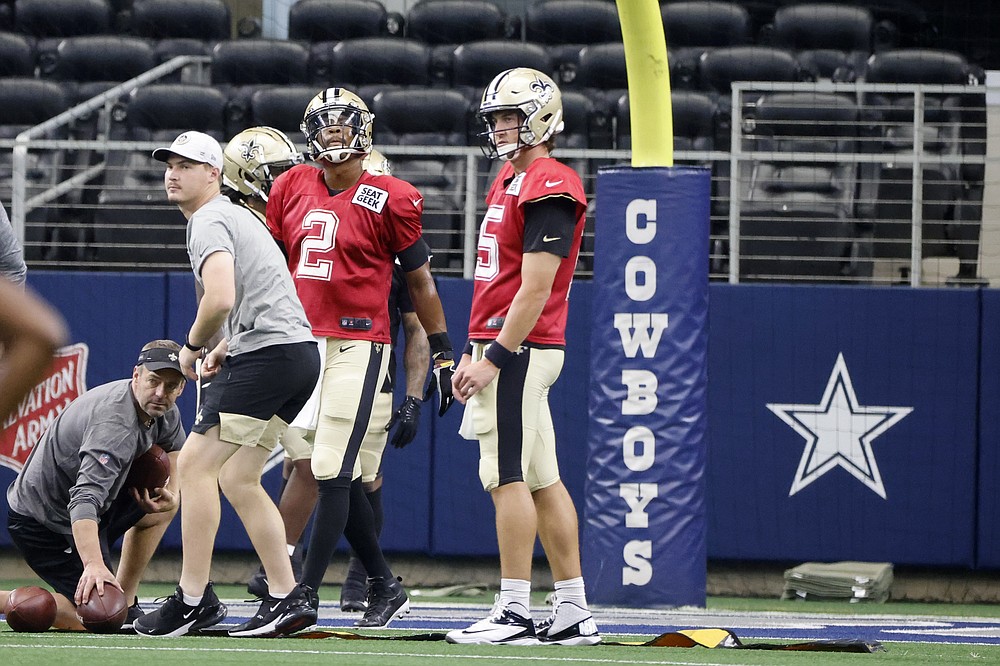 Displaced by Hurricane Ida, Saints set up shop at Cowboys stadium