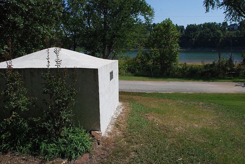 Coin Harvey’s tomb at Monte Ne appears well kept in this photo from November 2012, but at various times in the past, the grave and grounds were in a state of disrepair and neglect. (Courtesy Photo/James Hales)