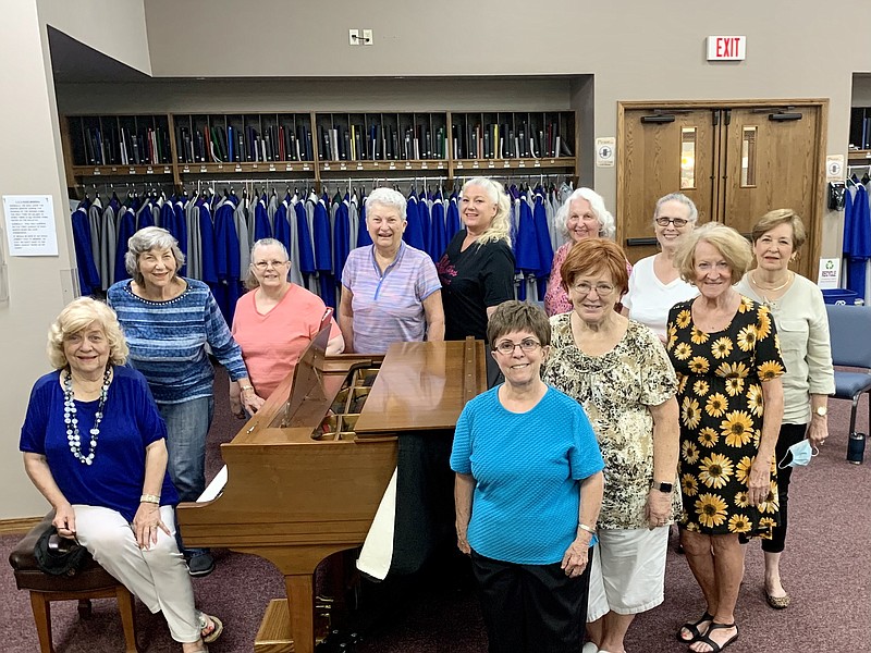 From left are Margaret Kresse, director, Pat, a guest, Judy Pugh, assistant director, Kay Latta, Ginger Serpas, Lynn Holberton, Lee King, Dee, a guest, Lynne Nooner, Sandra Warren, and Mary Frans. Not pictured are Sonja Parnell, Joy Dressler and Sandy Corzatt. - Submitted photo