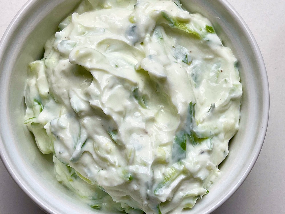Cucumber-Yogurt Sauce aka Tzatziki (Arkansas Democrat-Gazette/Kelly Brant)