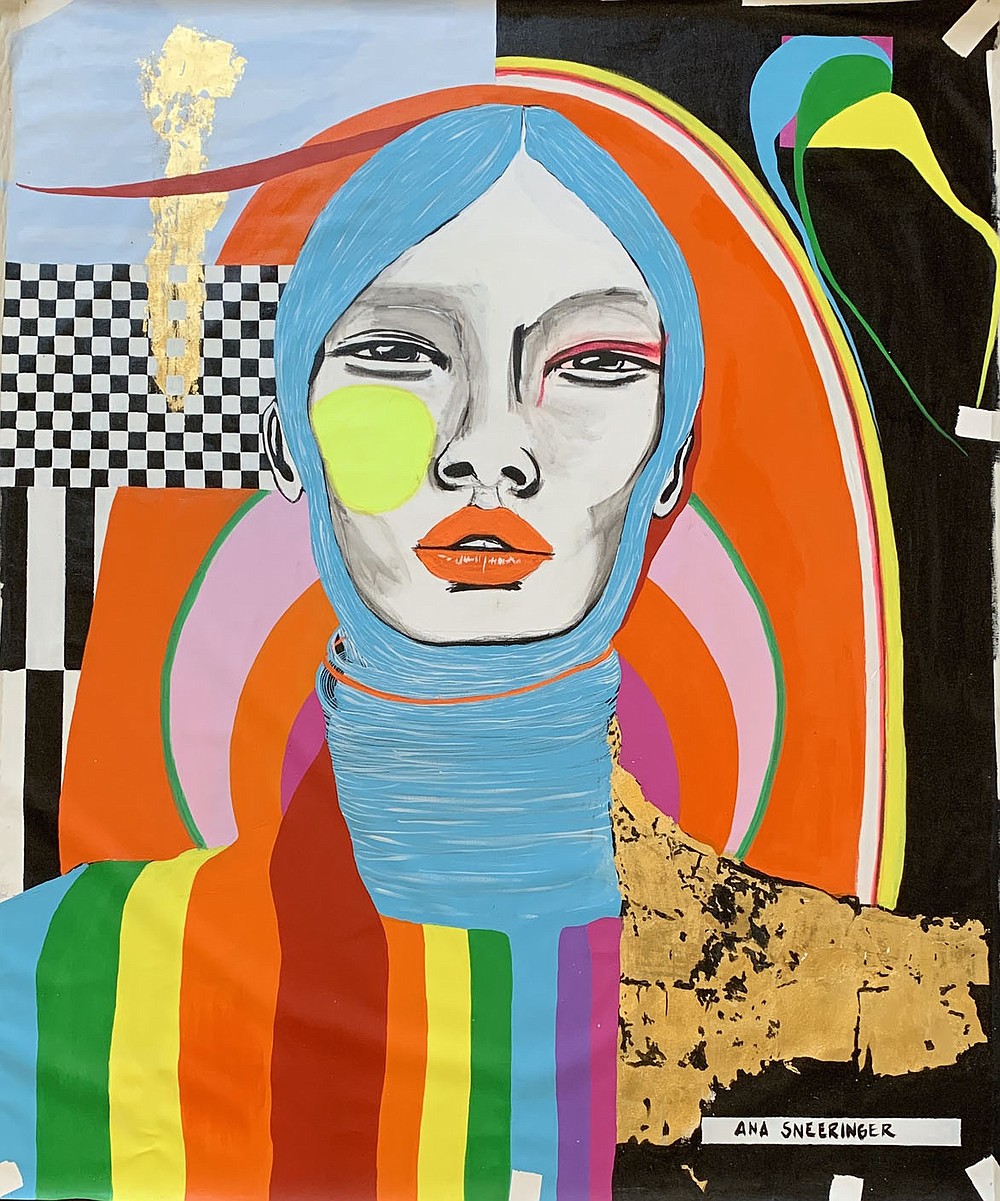 Golden Life, by Ana Sneeringer, can be seen in the "She Show" exhibit at M2 Gallery in Little Rock.
(Special to the Democrat-Gazette/Ana Sneeringer)