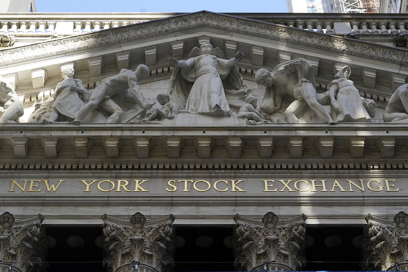 FILE - In this June 16, 2021, file photo, the facade of the New York Stock Exchange. Sustainable investing has gone way past fad to become one of the steadiest forces on Wall Street. (AP Photo/Richard Drew, File)