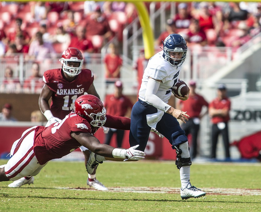 Arkansas rallies, avoids upset against Rice with 3817 win