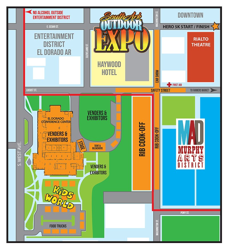 The 2021 SouthArk Foundation Outdoor Expo map (Contributed)