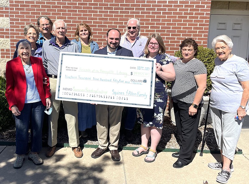 The Summer Reading Program at the Berryville Public Library finished the season with 19,955 hours read, making it the most successful year in the history of the program and, thanks to the Squires and Allen families, making for a donation of $19,955 to the library.
(Courtesy photo)
