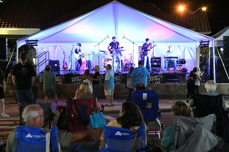 Glen Templeton performs at a recent Bridge Street LIVE! event. - Photo by Tanner Newton of The Sentinel-Record