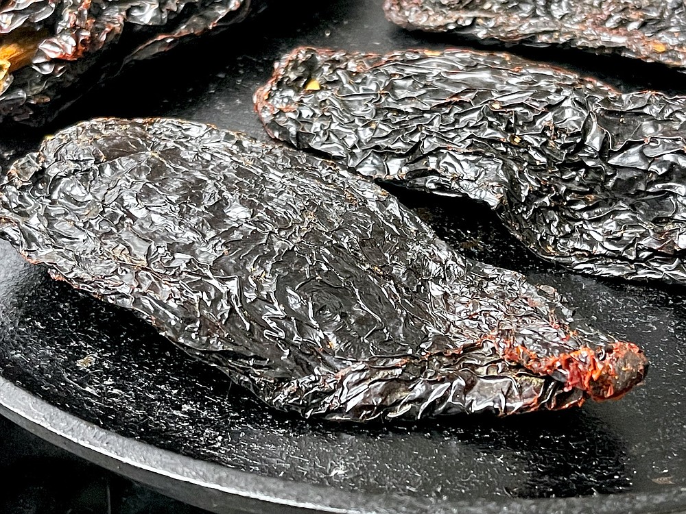 Toasting dried chiles on a comal brings out their flavor (Arkansas Democrat-Gazette/Kelly Brant)