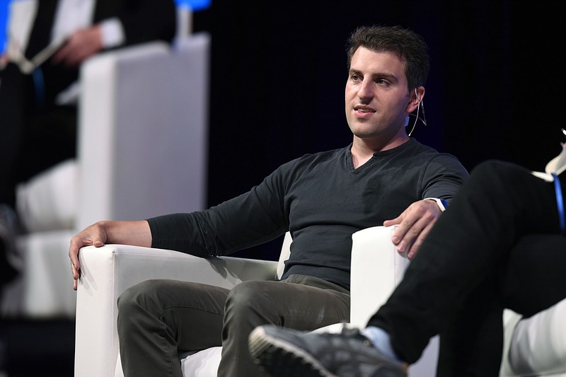 Brian Chesky, chief operating officer of Airbnb., speaks during the BoxWorks 2017 Conference at the Moscone Center in San Francisco on Oct. 11, 2017. MUST CREDIT: Bloomberg photo by Brian Short.