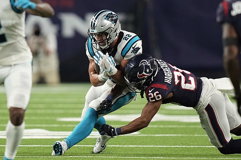 Carolina Panthers running back Christian McCaffrey (22) during the NFL  football game between the New Orleans