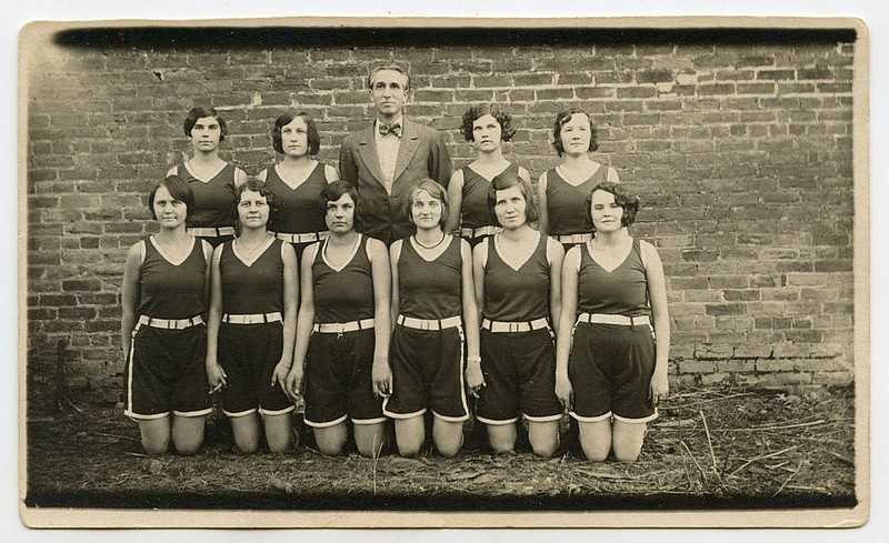 Uniontown, 1931: In the depths of the Great Depression the Uniontown High School Red Birds, the girls basketball team, posed with their coach.