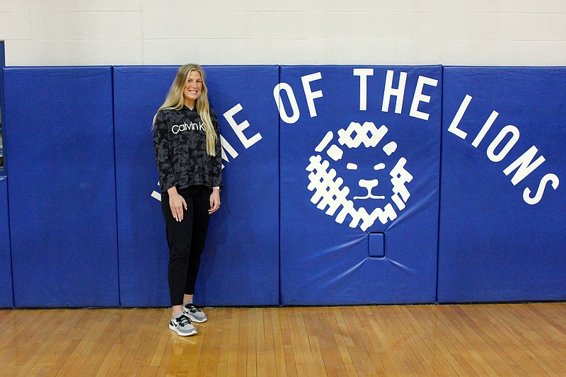 Kellie Davis is well into her first year as the head volleyball coach for the Jessieville Lady Lions. Davis made a name for herself in high school on the basketball court, but when she realized that she wanted to go into coaching, she jumped at the opportunity. - Photo by James Leigh of The Sentinel-Record