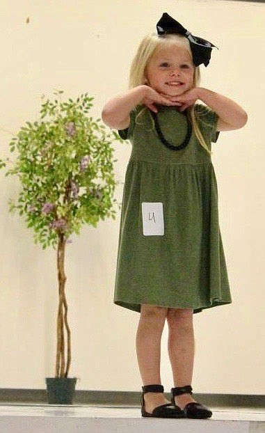 Submitted Photo
Kynzlee Woods, of Gravette, poses for the judges during Miss Benton County Tiny Tot competition Saturday, Sept. 25. Kynzlee is the four-year-old daughter of Lyndsee Woods and granddaughter of Bobbie Woods of Gravette and great-granddaughter of Bob and Betty Woods of Maysville.