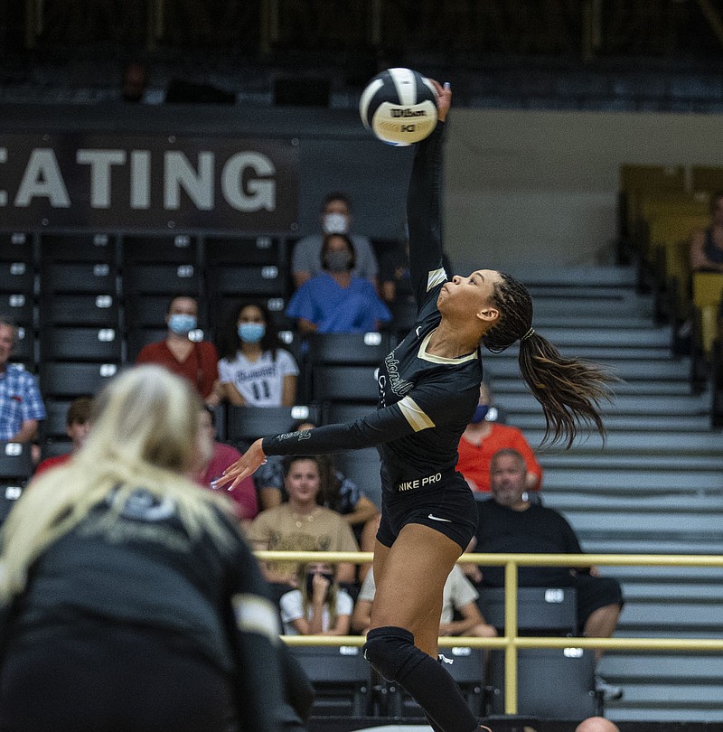 Trinity Hamilton (3) of Bentonville has been a standout both offensively and defensively for the Lady Tigers and has the possibility to be the school's first three-time All-State performer.  / Special to NWADG David Beach