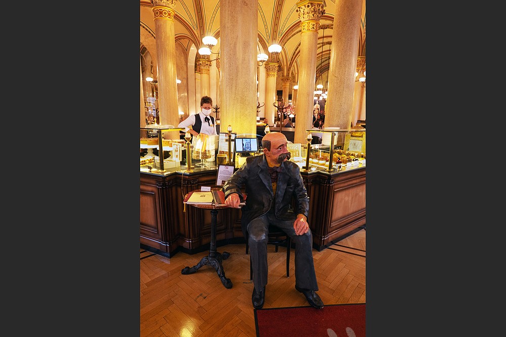 This sculpture is the poet Peter Altenberg (1859-1919) is a memorable regular at Cafe Central. (Alan Behr/TNS)