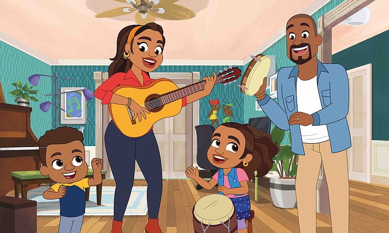 “Alma’s Way” features Alma Rivera (second from right), a Puerto Rican girl who lives in the Bronx borough of New York with her parents and younger brother, Junior (right). The series was created by Sonia Manzano, who played Maria on “Sesame Street” from 1971-2015. (PBS Kids via AP)