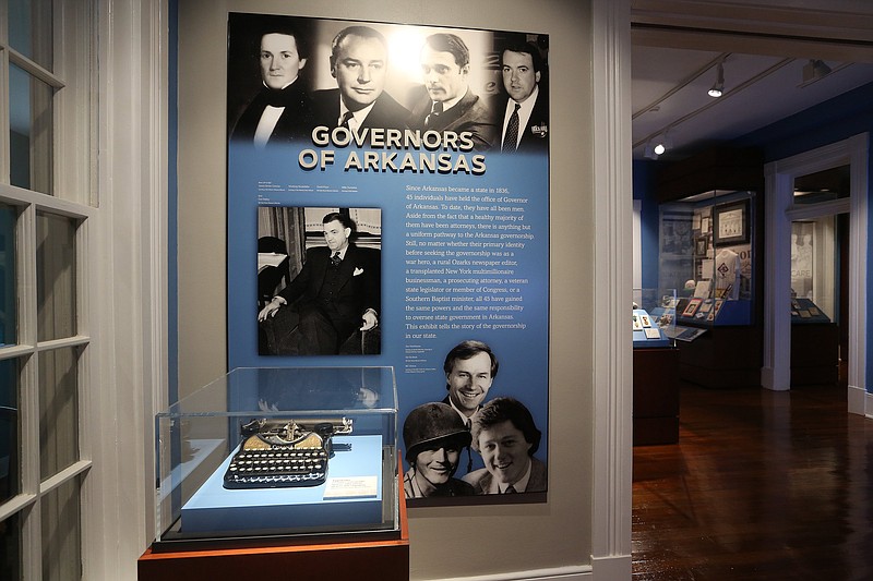 Campaign paraphernalia, gubernatorial mementos and even sculptures of Arkansas governors playing musical instruments are part of the “Governors of Arkansas" exhibit at the Old State House.

(Arkansas Democrat-Gazette/Thomas Metthe)