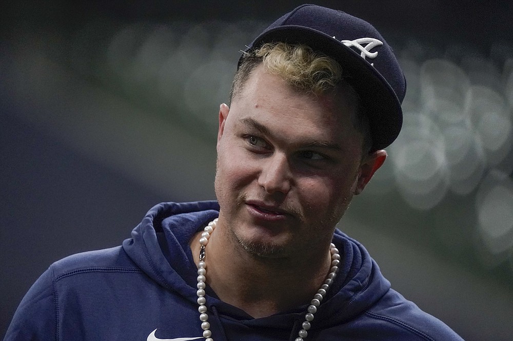 Joc Pederson wore a one-of-a-kind necklace to the plate