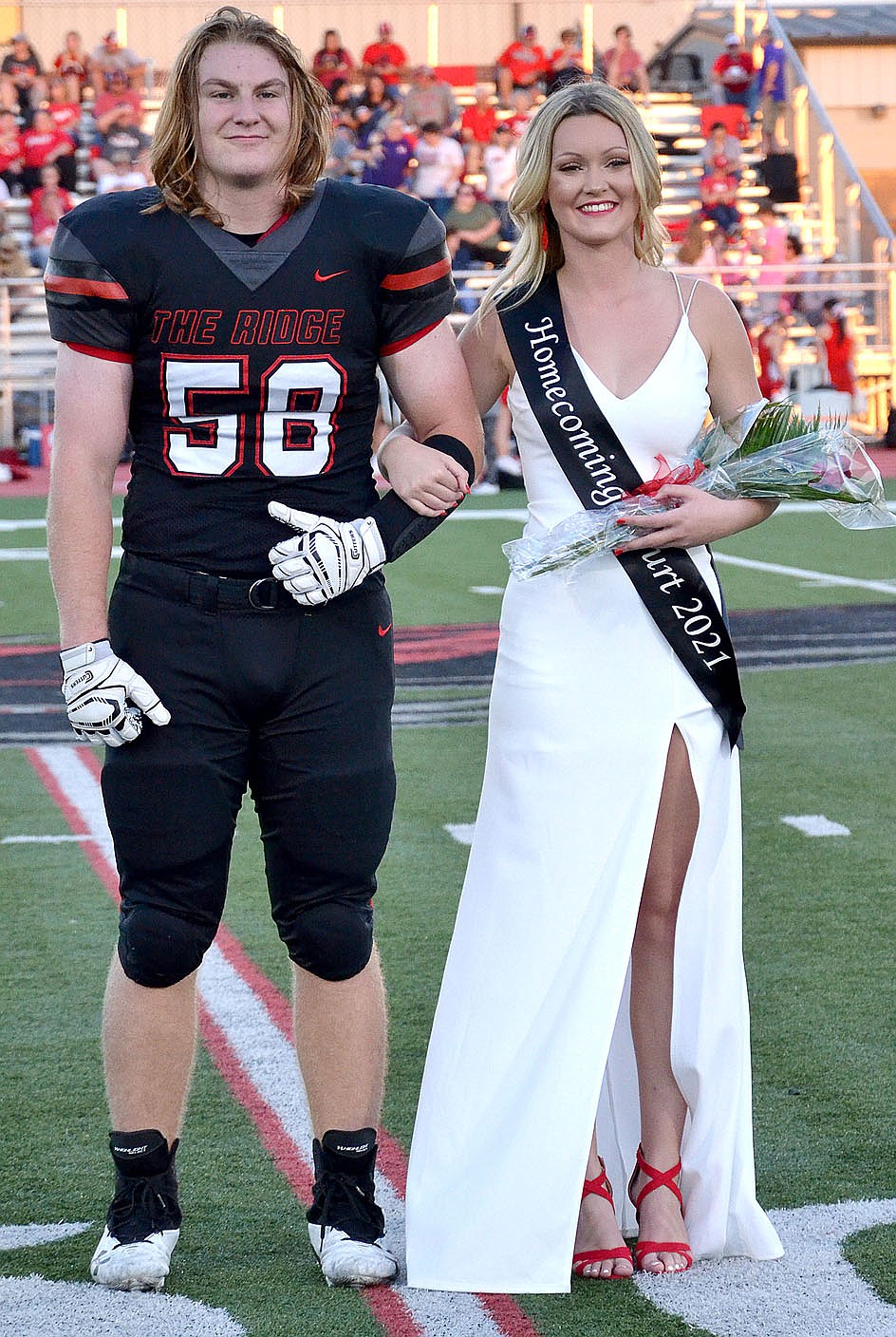 TIMES photograph by Annette Beard
Homecoming maid Gabbie Fletcher, 17, daughter of Lawanda and Monte Keene and Jimmy Fletcher, was escorted by Clay Sebree.