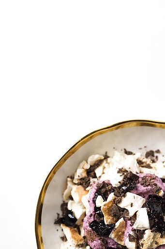 This image released by Milk Street shows a recipe for Eton Mess with Chocolate and Cherries. (Milk Street via AP)