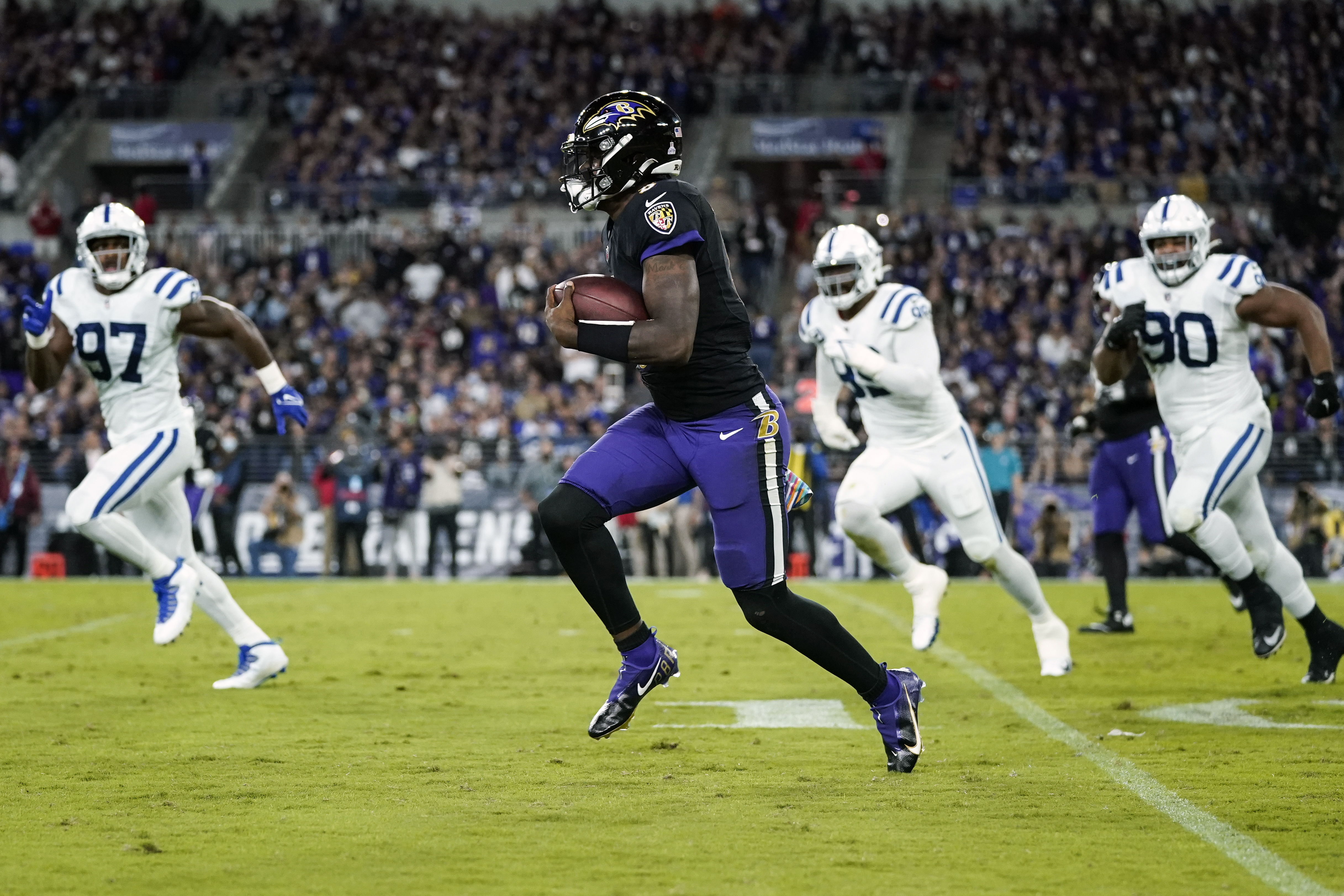 Ravens' Harbaugh stands by 4th-down call in loss to Bills