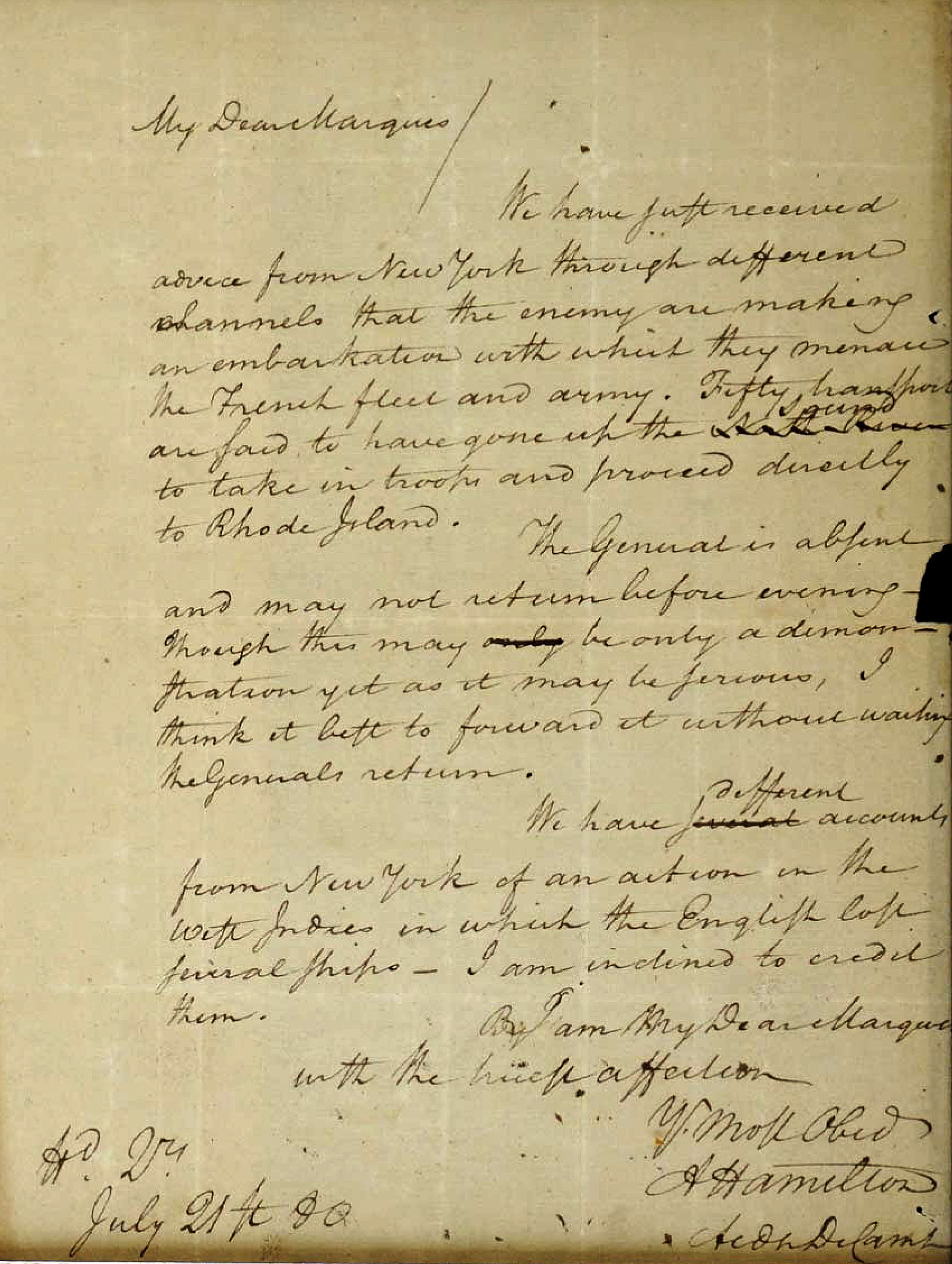Hamilton letter back with state - Vimarsana News