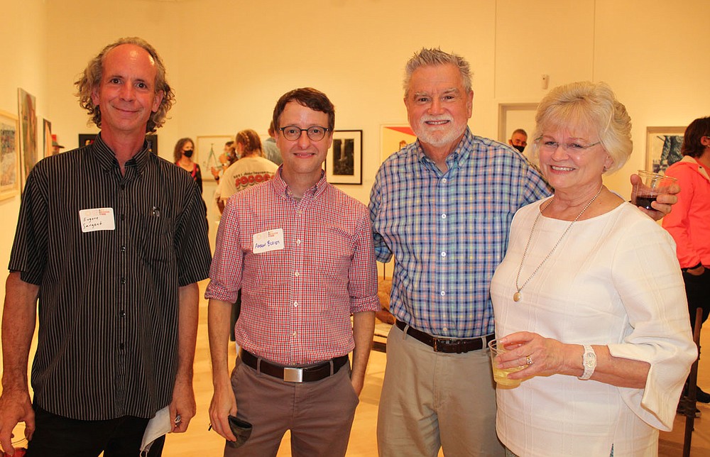 Eugene Sargent (from left), Aaron Bleidt and Lowell and Kathy Grisham attend gather at the Walton Arts Center on Sept. 30.
(NWA Democrat-Gazette/Carin Schoppmeyer)