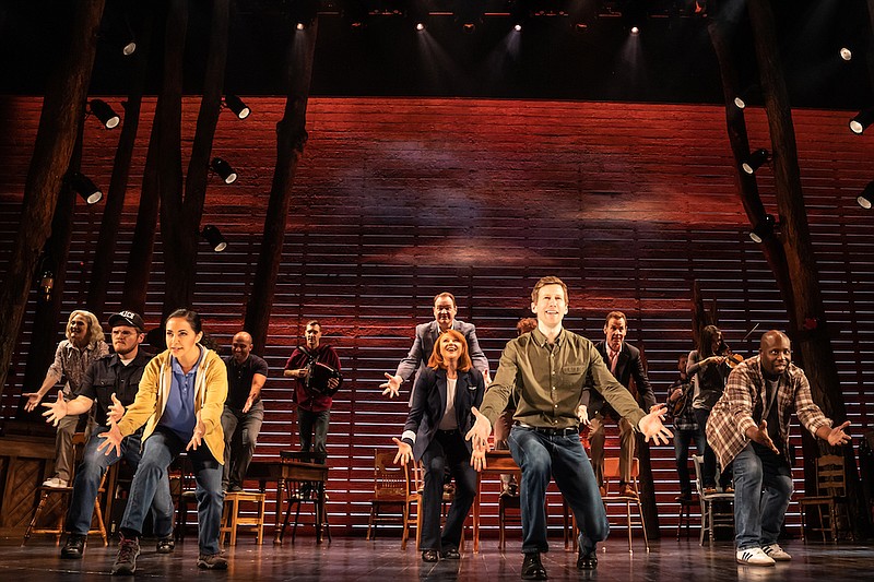 The North American tour of the Broadway musical “Come From Away” will be onstage Tuesday-Oct. 31 at Fayetteville’s Walton Arts Center. (Special to the Democrat-Gazette/Matthew Murphy)