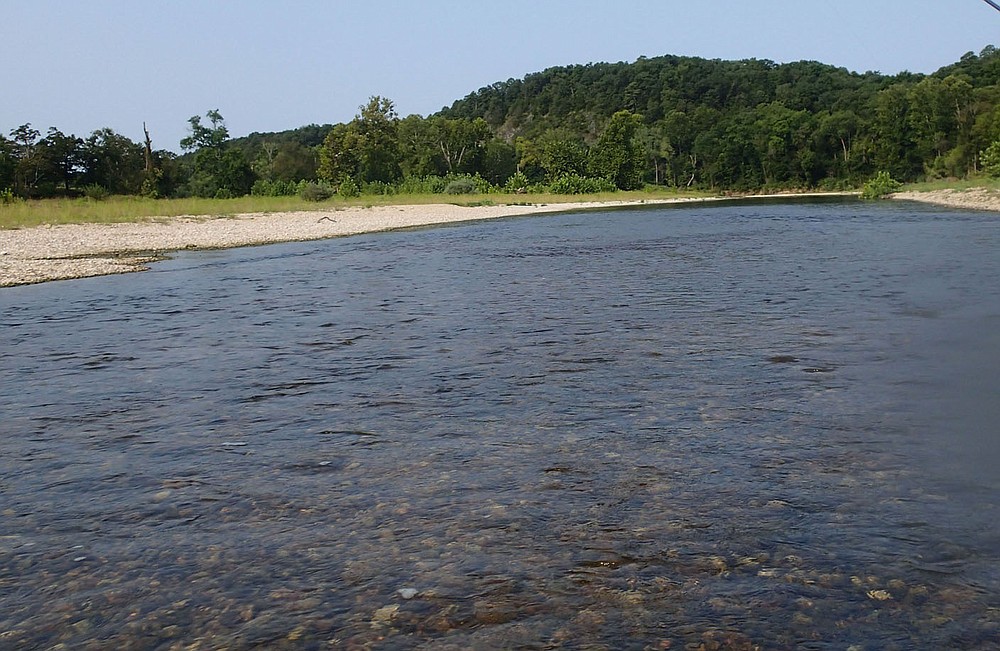 Elk River flows clear and clean on Sept. 10 2021 downstream from Pineville, Mo.  (NWA Democrat-Gazette/Flip Putthoff)