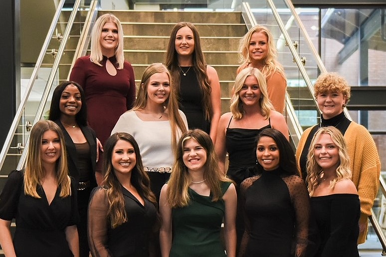 UAM's 2021 Homecoming Court: (from left, first row) Mary-Lynn Wagnon, Rylan White, Lauren Grace Taylor, Haley Mims-Crawford, Eryn Leggett, (second row) J'Naya Brown, Rebecca Nichols, Mikayla McGregor, Hadley Joye Lewis, (top row) Kaylee Ryan Brasko, Anna Wynn, Jamie Lynn Franks. (Special to The Commercial)