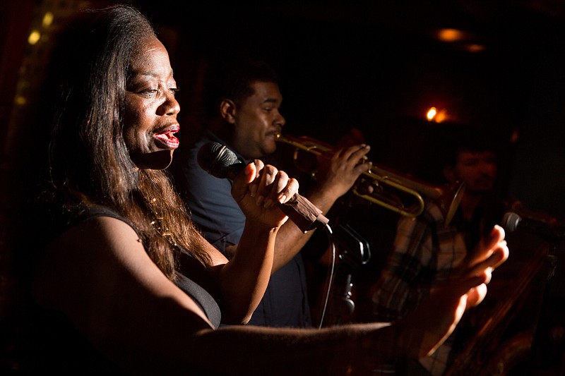 Singer Mavis Waters sings at Washington’s Eighteenth Street Lounge. (Photo for The Washington Post/Allison Shelley)