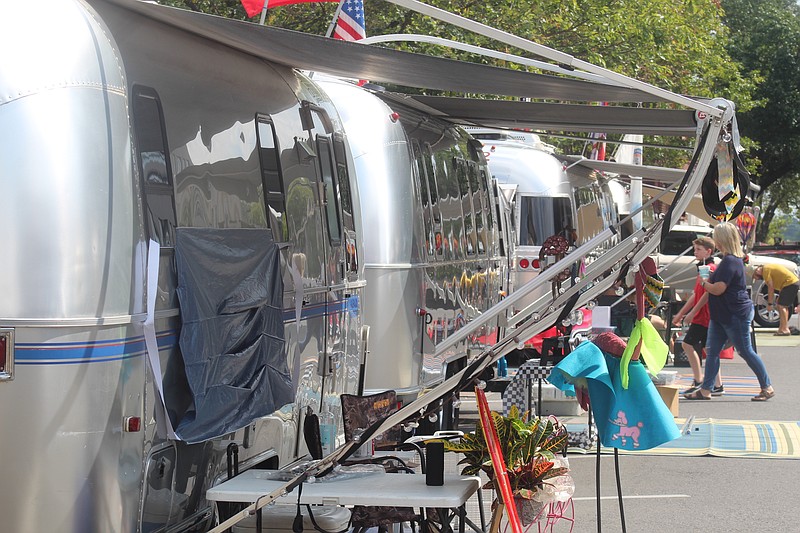 Airstreams will once again line the streets of downtown El Dorado, starting Thursday, as part of Main Street El Dorado's fourth annual Airstreams on the Square weekend urban camping event. (News-Times file)