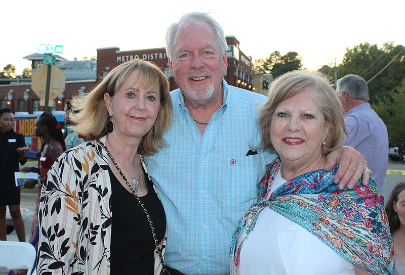 Debbie Evans (from left) and Patric and Terrye Brosh help support TheatreSquared on Oct. 10.
(NWA Democrat-Gazette/Carin Schoppmeyer)