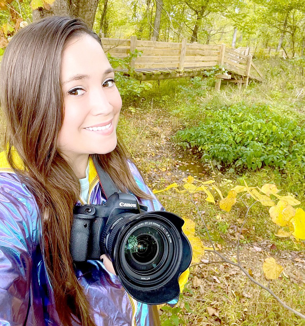 Photo submitted While at City Lake Park, Holly Wiles took a selfie of herself as she took nature photos.