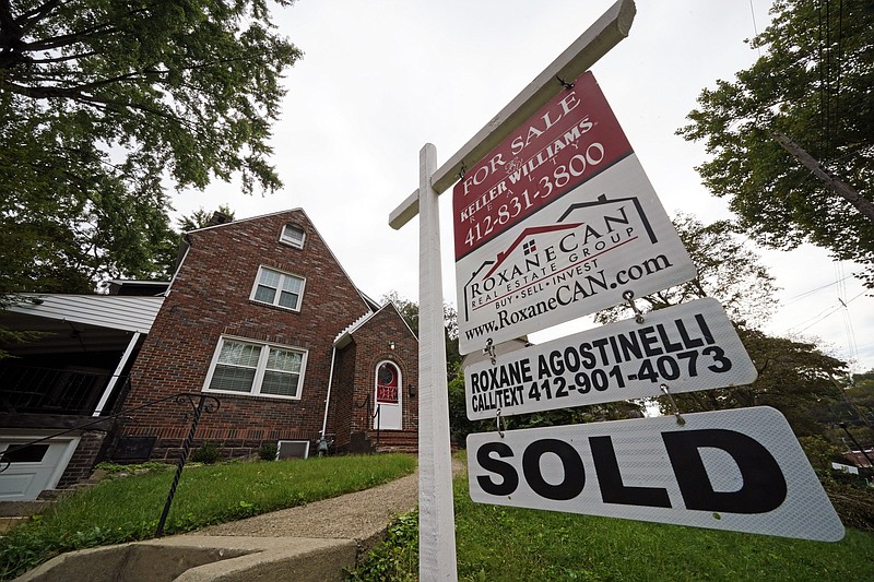 Sales of existing U.S. homes like this one in Mount Lebanon, Pa., bounced back in September to the fastest pace since January.
(AP/Gene J. Puskar)