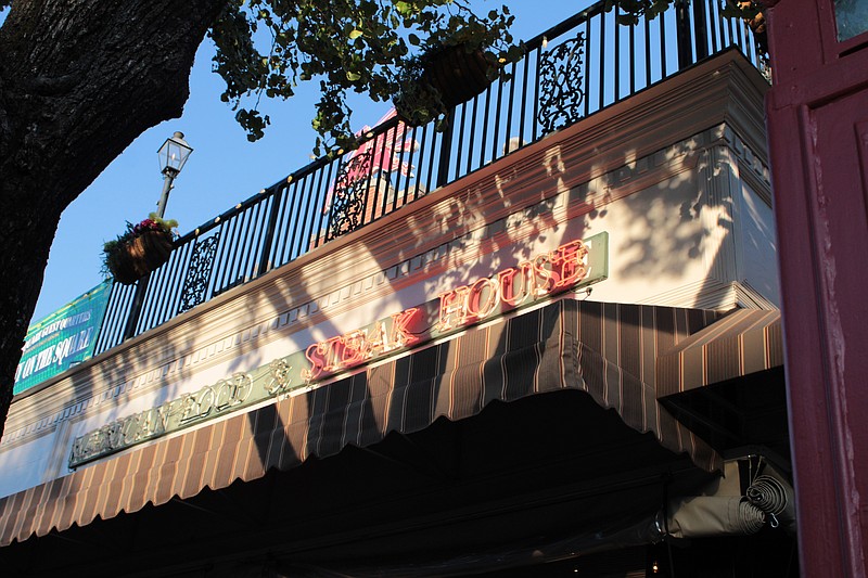 Laredo Grill was awarded a mini-grant to replace outside awnings, which were damaged during ice and snow storms in February. (Caitlan Butler/News-Times)