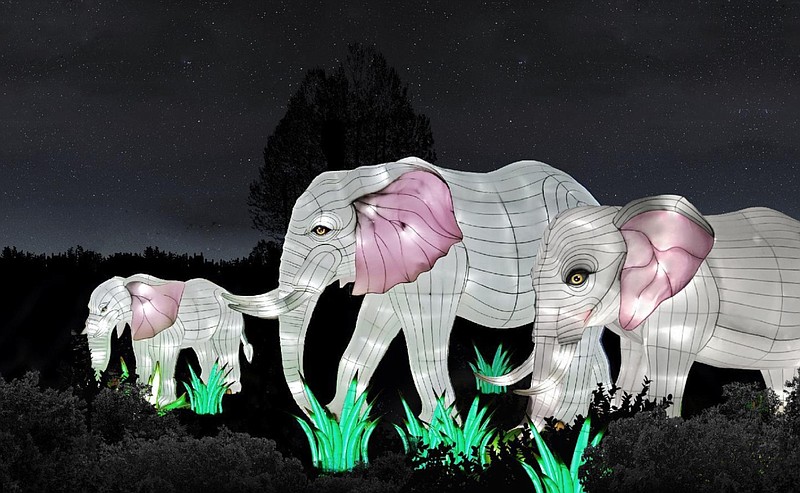 “GloWild Lights” illuminate the Little Rock Zoo through Jan. 15. (Special to the Democrat-Gazette)