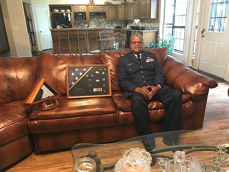 Joe Denmon, a local Texarkana Regional Airport board member, served for 20 years in the U.S. Air Force and retired with the rank of major. Denmon also served in Arkansas High School’s Air Force Reserve Officer Training Corps for three years. (Staff photo by Greg Bischof)