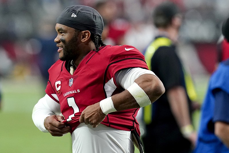 Quarterback Kyler Murray of the Arizona Cardinals walks off the