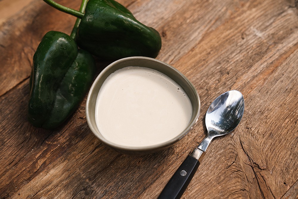 Green chile tahini sauce. Food styling by Shannon Kinsella. (Kristen Mendiola/The Daily Meal/TNS)
