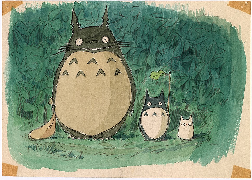 This imageboard is from Hayao Miyazaki’s beloved 1988 film “My Neighbor Totoro.” The new museum’s inaugural temporary exhibit is a salute to the Japanese animation master. (Courtesy of Studio Ghibli)